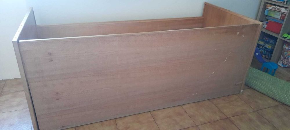 Cama solteiro com 2 gavetões