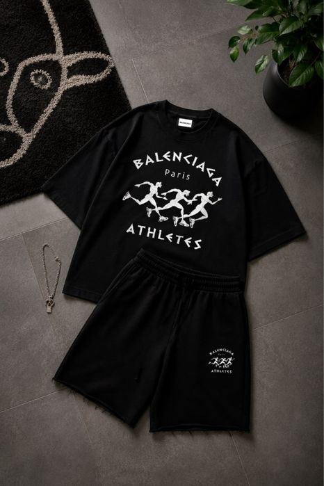 Оверсайз комплект Balenciaga / Футболка и  Шорты Баленсиага