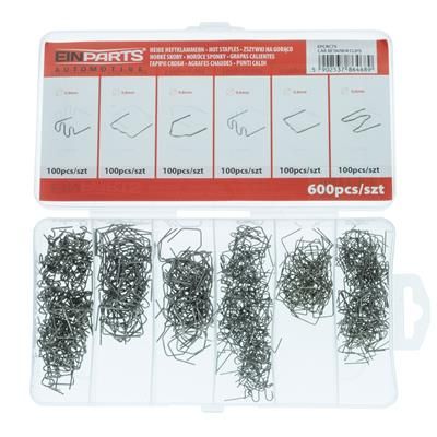 Zszywki na gorąco do plastiku 600szt płaskie fala