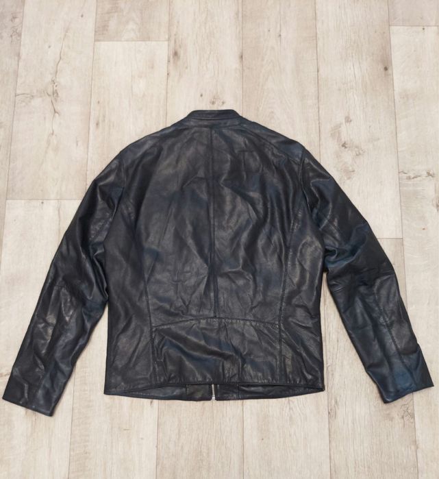 мужская демисезонная кожаная куртка milestone