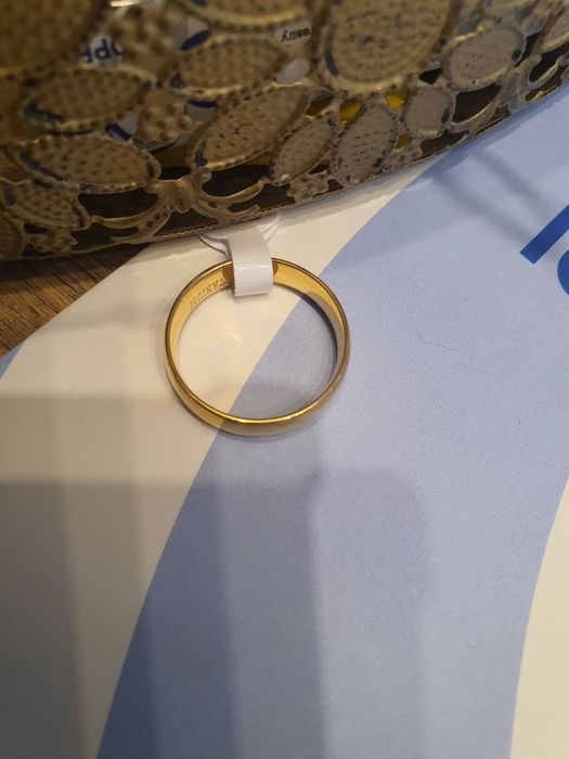 Złota Obrączka Męska 6mm Stal Tytanowa