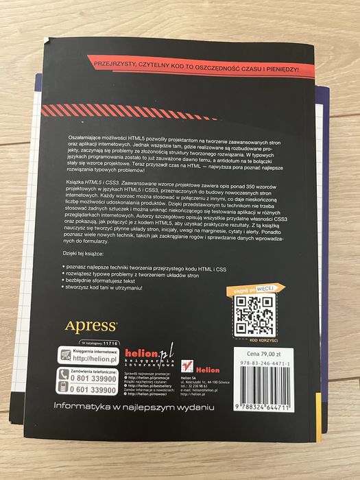 Książka HTML5 i CSS3 Zaawansowane wzorce projektowe. Nowa