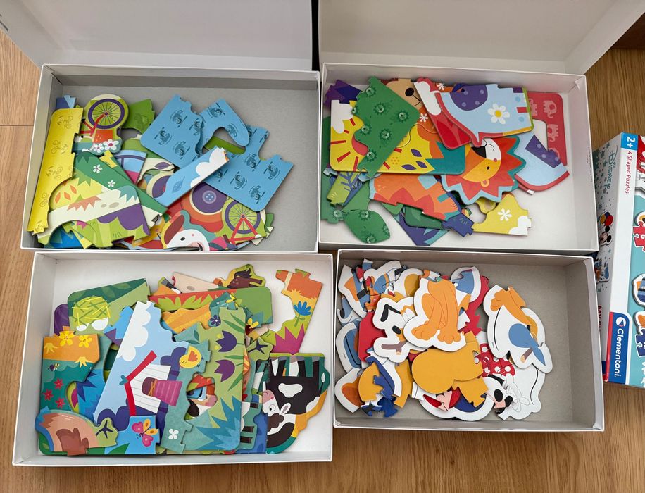 Os primeiros puzzles - 4 caixas, Educa, Clementoni
