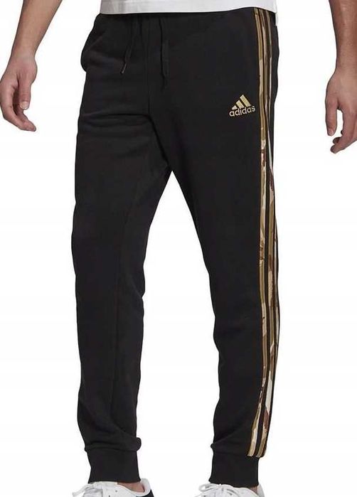 ADIDAS Camo Moro Camouflage czarne sportowe DRESY Z KIESZENIAMI roz XL