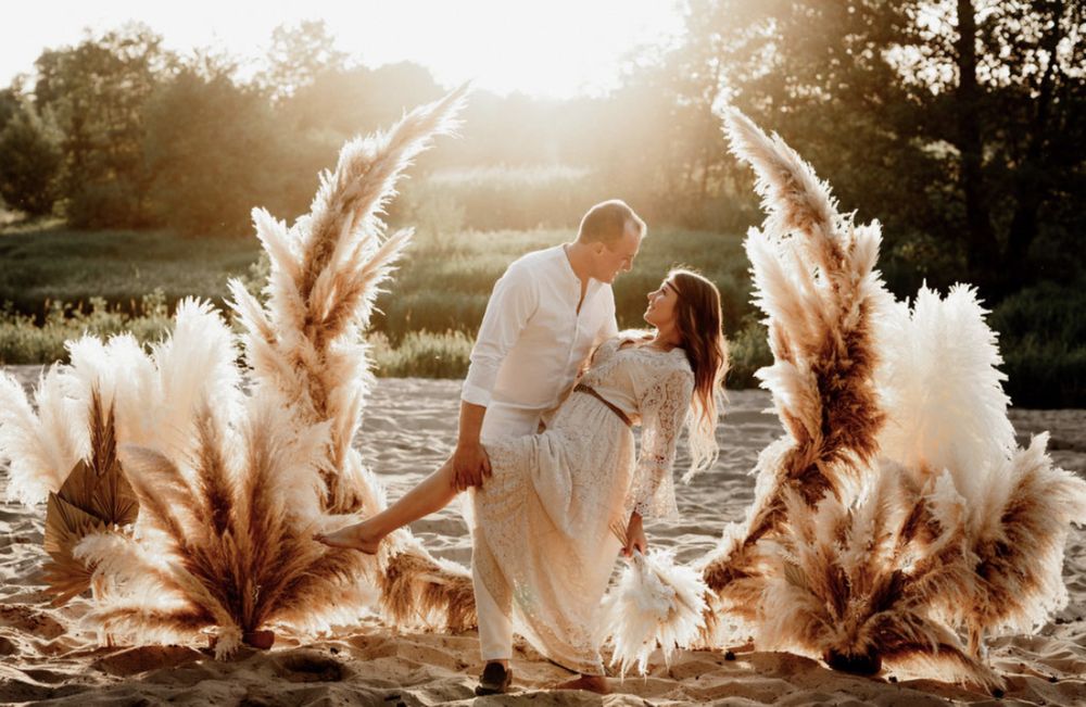 Pampasowe Wesele dekoracja z traw pampasowych na wesele