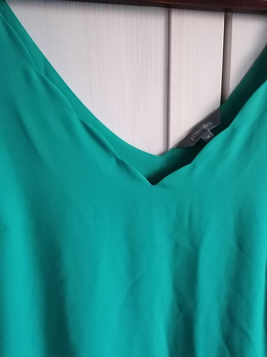 Morska koszula bez rękawów mgiełka v-neck XL 42 L 40