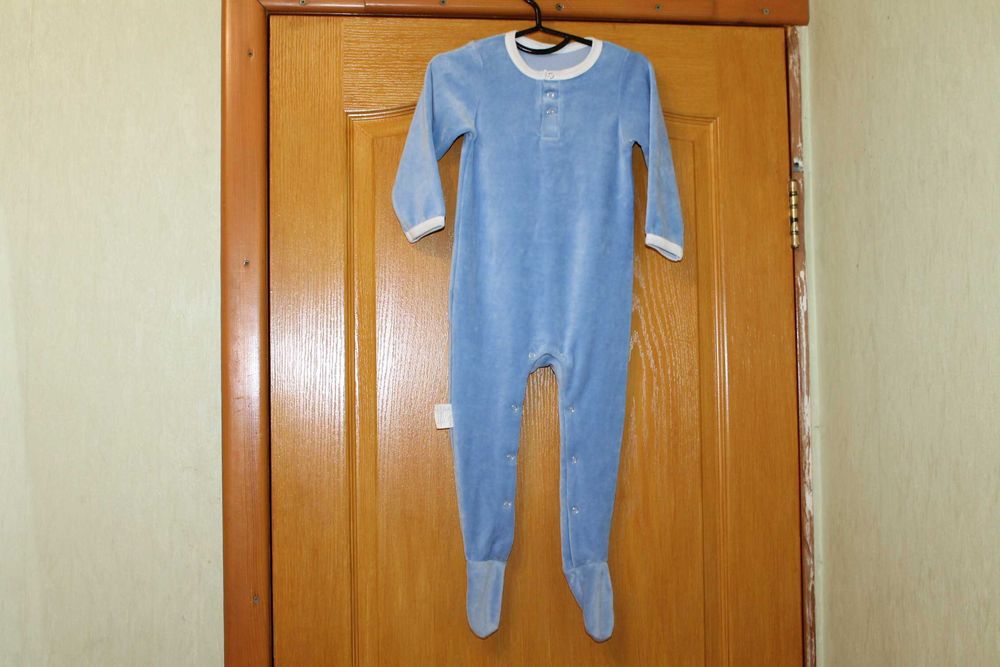 Детский махровый теплый комбинезон на 1-2 года 2 штуки Новые