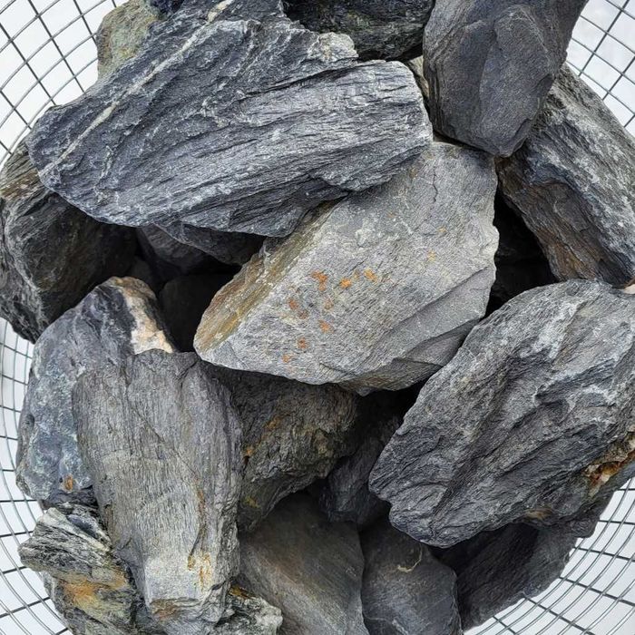 Kamień do gabionów kora czarna antracytowa 63-250 Kamienie ogrodowe dekoracyjne