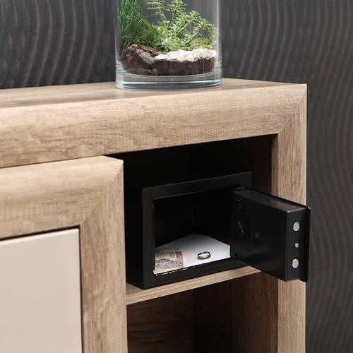 Меблевий металевий сейф з ключами та кодовим електронним замком