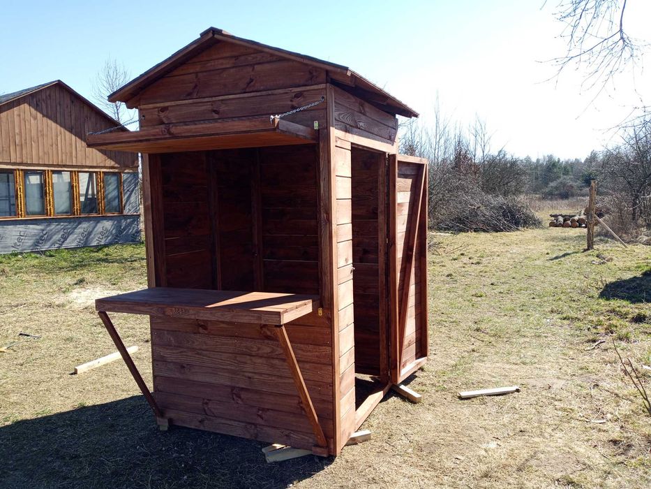 Domek handlowy drewniany,budka handlowa