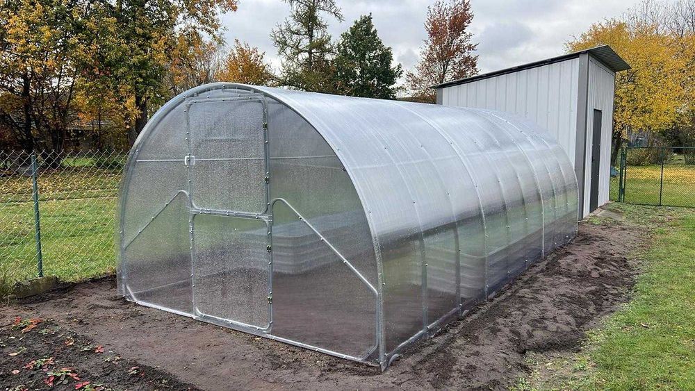 Szklarnia ogrodowa Gaudi 3x8m, poliwęglan 4mm, profil 25x20mm