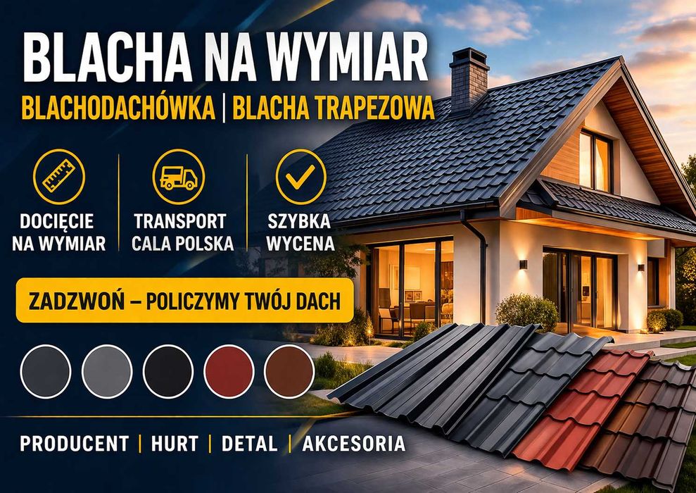 Nowoczesny Dach blachodachówka blacha trapezowa panel producent Dostawa Gratis Jakość Gwarancja