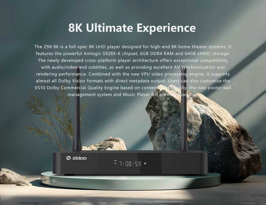 Медіаплеєр Zidoo Z9X 8K