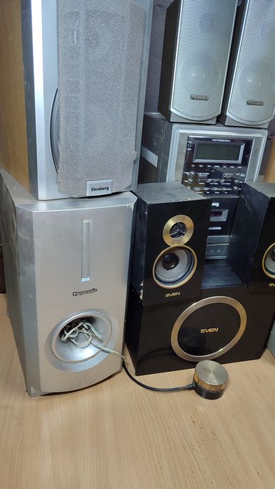 Акустические системы, сабвуферы, колонки, SVEN, Panasonic, Samsung, Thompson