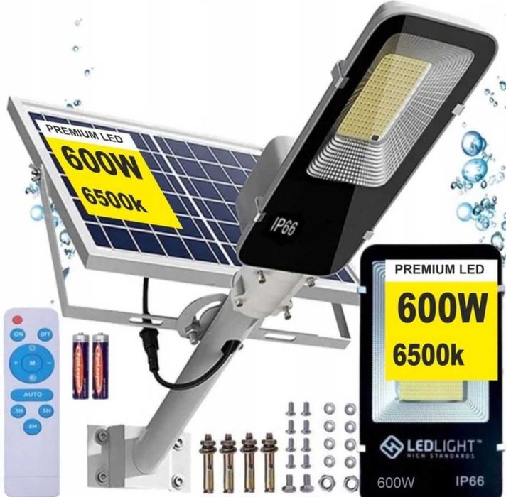 Nowość Lampa Uliczna, Solarna Led Ligh 600W, latarnia HIT CENOWY