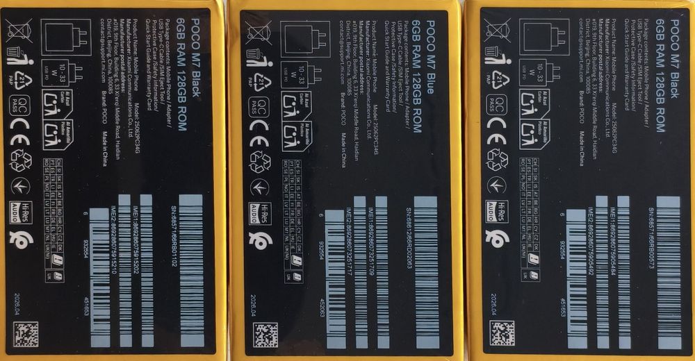 Poco M7 4G  6*128Gb Black Global Version New NFC