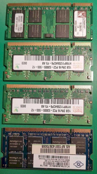 Pamięć RAM DDR2 4x1GB Laptop/667Mz