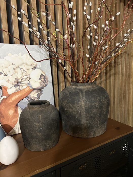 Wazon ceramiczny z postarzaną teksturą Zara Home glina