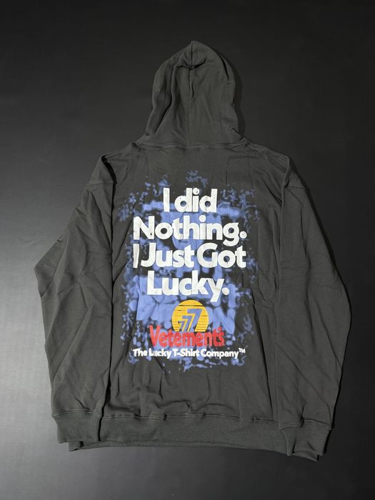 худи Vetements I Did Nothing I Just Got Lucky