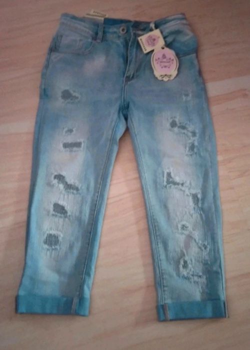 Spodnie jeansowe rybaczki M