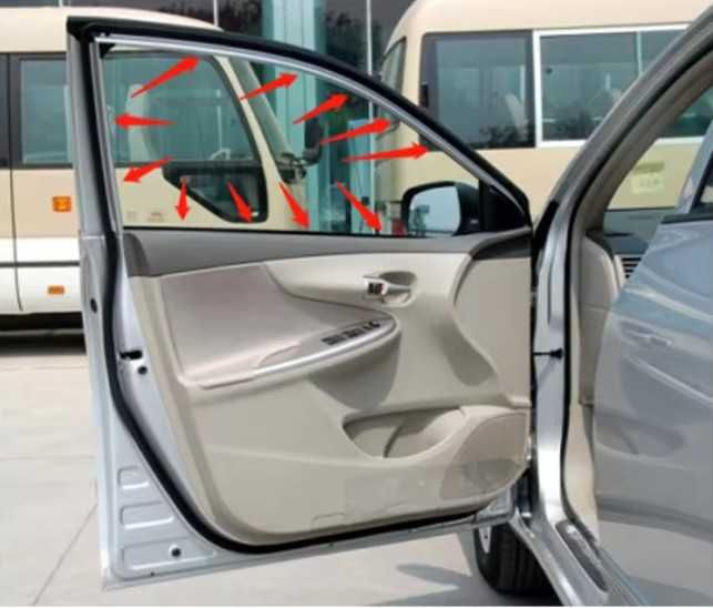 Borracha nova para vidro da porta esquerda para Toyota Corolla E12 5 portas