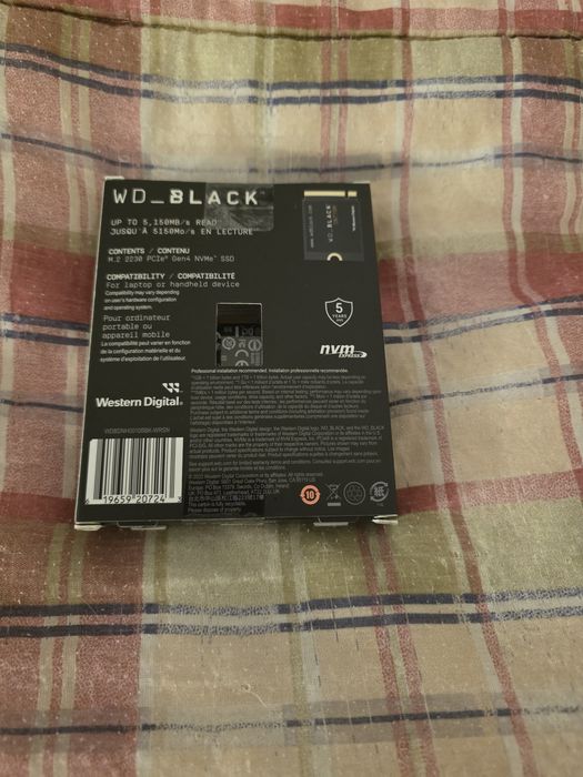 Disco ssd m2 2230 de 1 tb - wd black sn770m (novo)