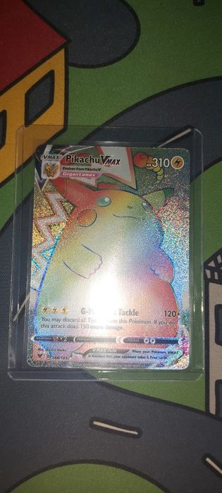 Karta pokemon pikachu Vmax rainbow 188/185