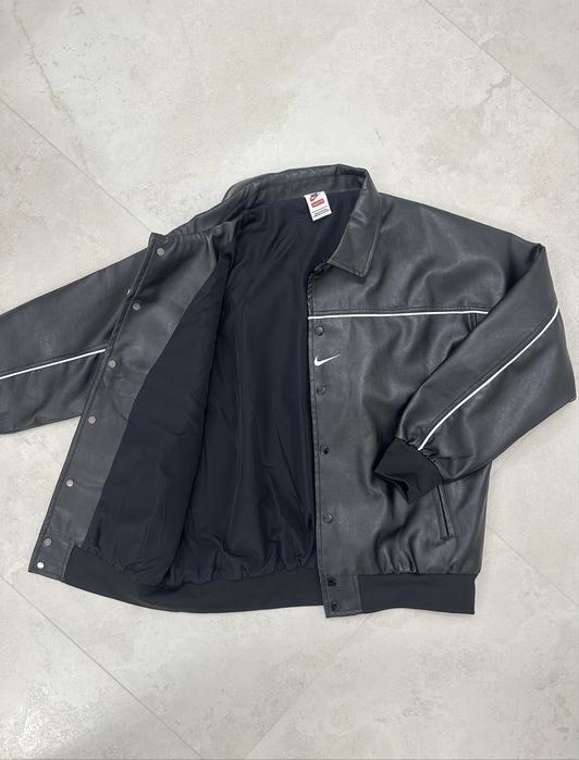 Supreme x Nike Leather Jacket Black | Кожанка найк | Шкіряна куртка