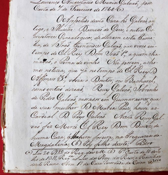 Comendadores de N Srª da Caridade de Monsaraz 1760 Mexia Galvão