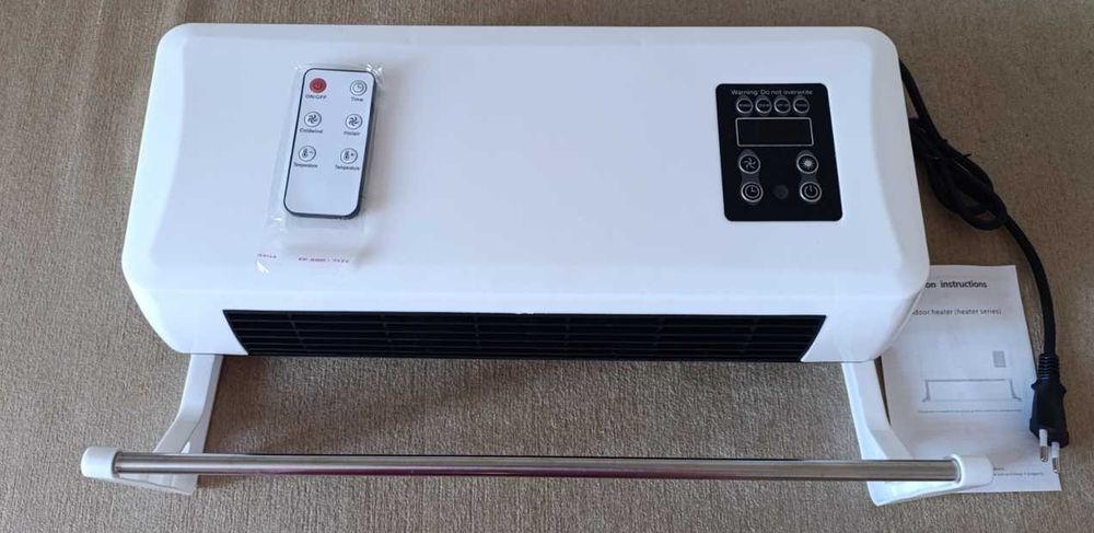 обігрівач настінний з пультом дуйка сушарка тепловентилятор led-екран