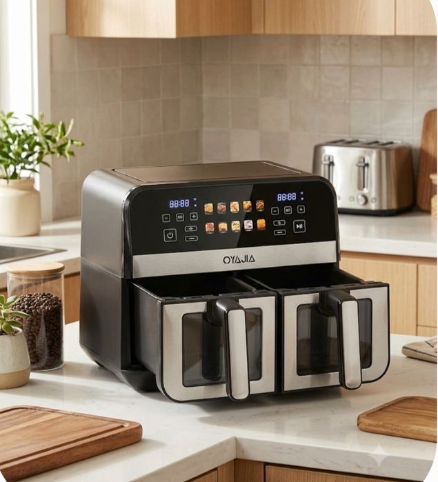 Frytkownica Beztłuszczowa OYAJIA Air Fryer Dwukomorowa | NOWA