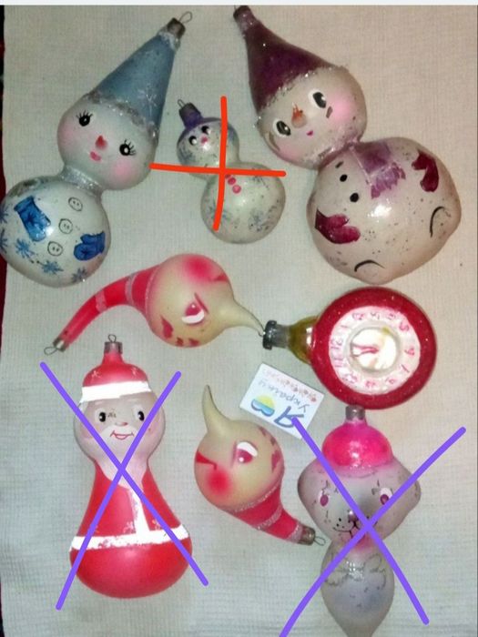 Новогодние игрушки СССР. Большие.