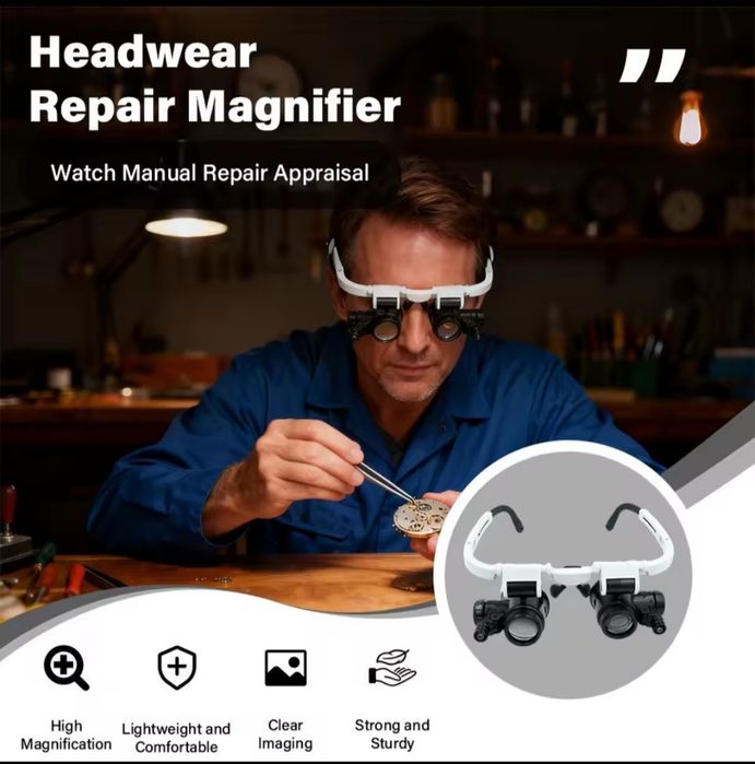 Новые увеличительные очки 8Х/15Х/23Х ювелир часовщик со светодиод