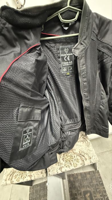черная текстильная мотоциклетная куртка Frank Thomas XXL