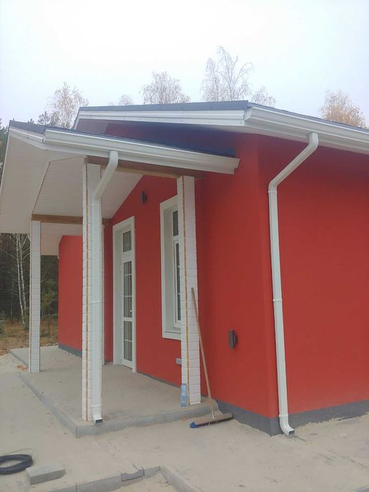 Безшовні водостоки Ринва металеві відливи труба монтаж