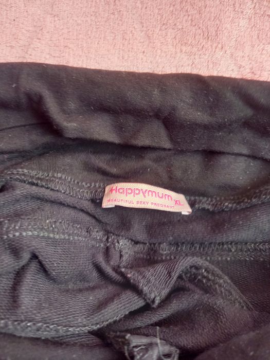 Czarne spodnie ciazowe happymum rozmiar xl