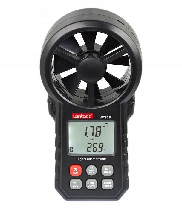 Anemometr Wiatromierz Miernik Wiatru Temp Prędkości Powietrza BT APP