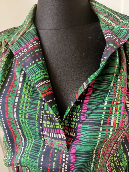 Jedwabny komplet:spódnica+bluzka S/M