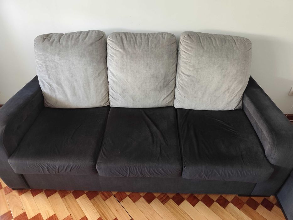 Sofá 3 lugares + chaise separado