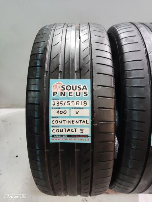 2 pneus semi novos 235-55r18 continental - oferta dos portes 140 euros