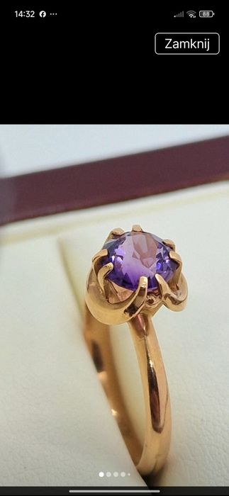 Złoty pierścionek pr 583, rozmiar 18