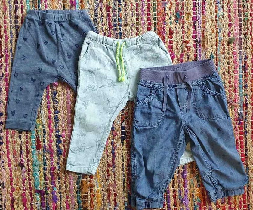 3x spodenki dziewczęce na rozm. 80-86 cm (Zara, H&M)