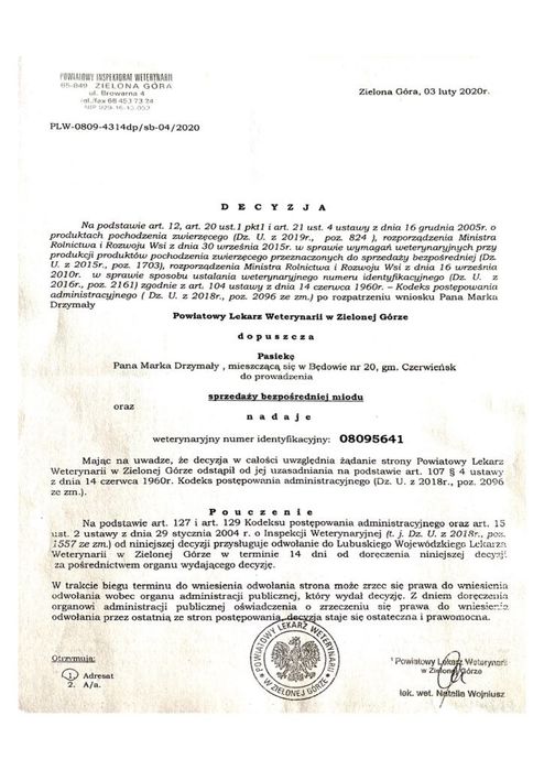 Miód rzepakomy i miód akacjowy