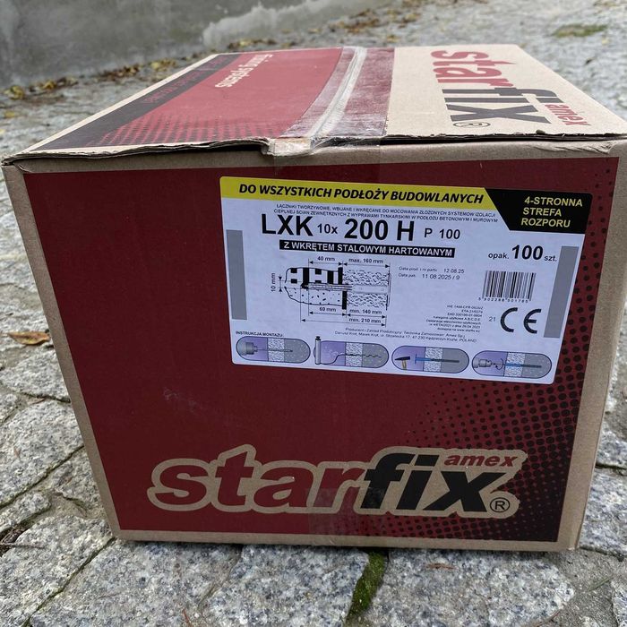 Kołki do styropianu Starfix LXK niebieskie, 200 mm, opakowanie 100szt