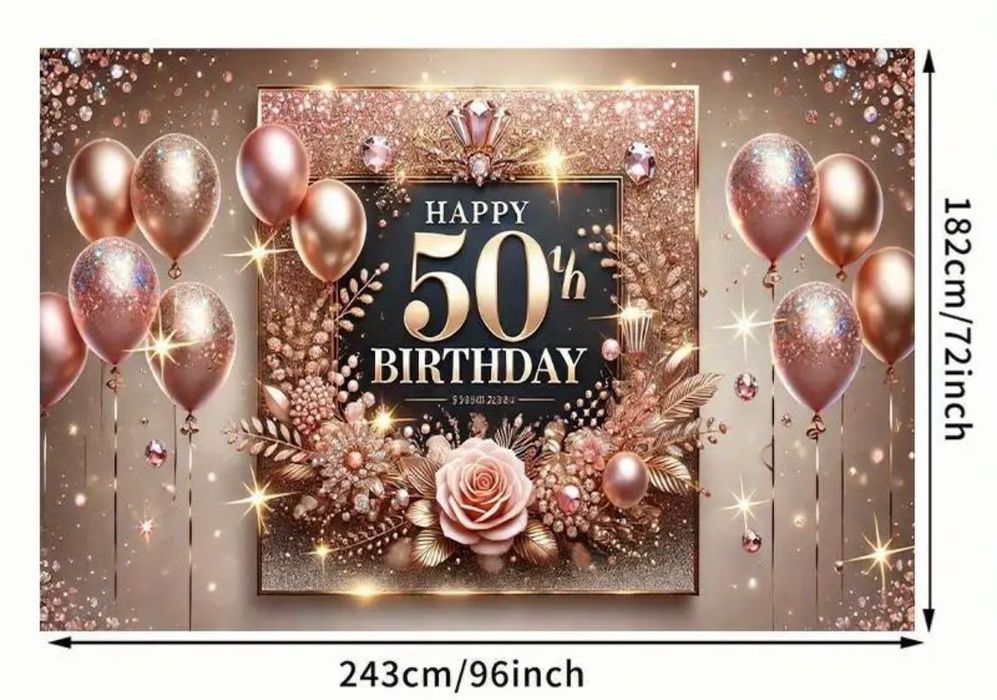 213x152 baner plakat ścianka do zdjęć tło 50 urodziny