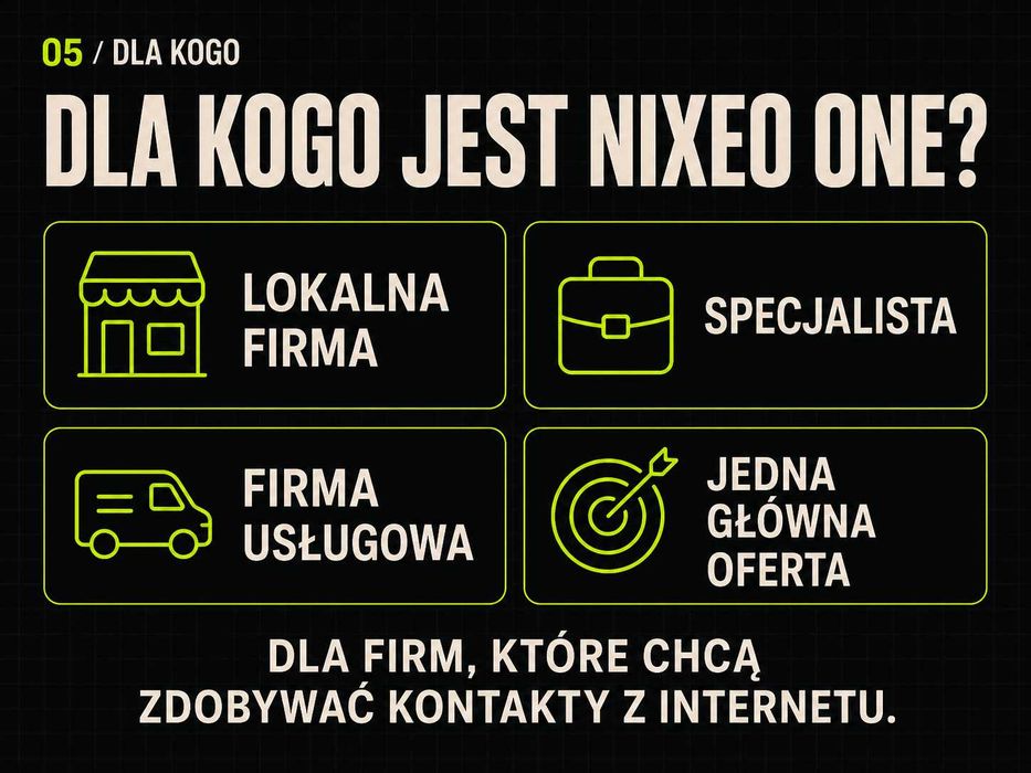Strona internetowa dla firmy usługowej – 0 zł na start