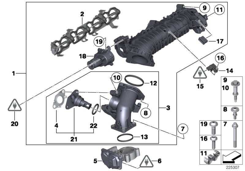 BMW F25/ F30/ F31. 11618517159 прокладка ущільнення колектора дизель