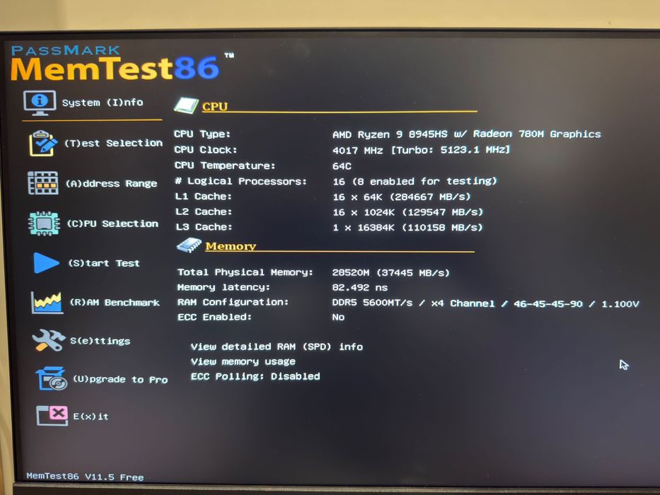 DDR5 Crucial 32GB (2x16GB) CT2K16G56C46S5 5600 MHz SO-DIMM