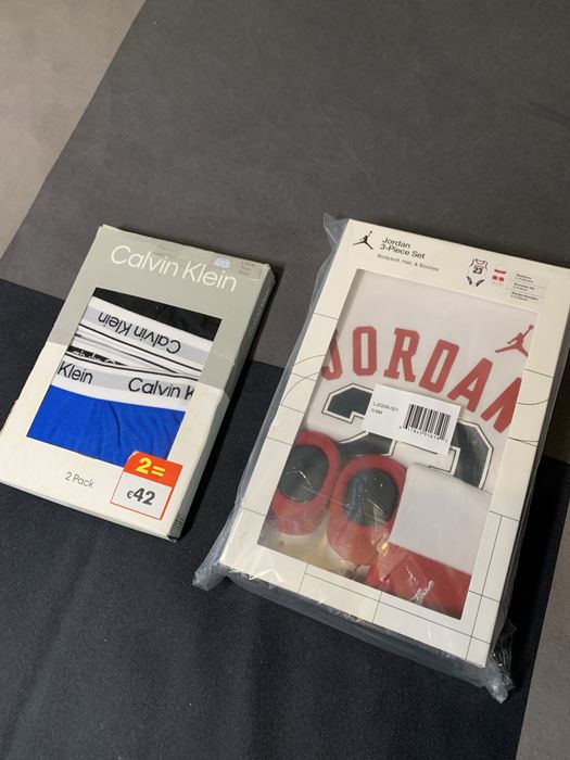 Conjuntos Nike Air Jordan Bebé (0-6M) + Pack Calvin Klein NOVO E SELADO