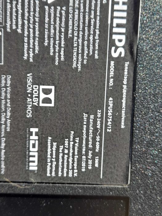 tv philips 43pus6703/12 (led -43" -109cm - 4k ultra hd - smart tv